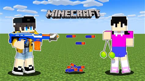 Playing NERF GUN in MINECRAFT! (Tagalog) .